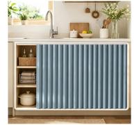ACJSDGL Rideau occultant Lin pour Placard Ouvert W90 x H160cm Bleu