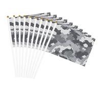 ack Drapeau polyvalent avec imprimé camouflage gris et blanc