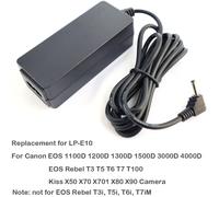 Ack-E10 Adaptateur Secteur Et Chargeur Alimentation Lp-E10 Dr-E10 Coupleur Dc Compatible Avec Canon Eos Rebel T3 T5 T6 T7 1100D 1200D 1300D 1500D 2000D,Kiss X50 X70 X80 X90 Caméras[Z1484]