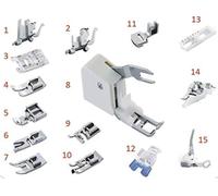 Ackermann Ensemble de 15 Pieds de Couture dans Un Coffret en Plastique Rigide Blanc 19 x 13 x 3 cm