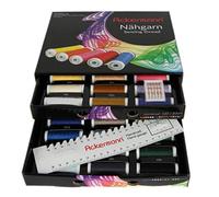 Ackermann Universal 120 Fil à coudre 36 couleurs x 200 m (fil à coudre) dans une boîte pratique Universal 120 Assortiment de fils à coudre, fil à coudre, fil à coudre, fil de qualité