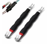 ACKKOR 2 Pcs Outils de Séparation Extracteur De Connecteur Électrique Automobile Outil Multifonction Séparateur Double Extrémité Terminal Removal Tool Kit pour Connecteur Electrique Automobile (Noir)
