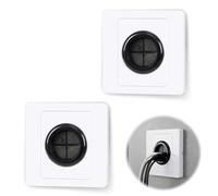 ACKKOR Lot de 2 Passe-Câbles Muraux, Gestion des Câbles pour TV et Bureau, Cache-Prises et Organisation des Fils