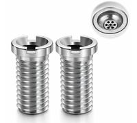 ACKKOR Lot de 2 Vis Creuse pour Crépine d'Évier en Acier Inoxydable, Boulon Fileté M12 x 25 mm pour Bonde de Lavabo et Évier
