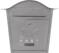 A oîte aux Lettres Murale idéale pour sécuriser Les Lettres et Les Colis, étanche et Durable, avec Un Design élégant verrouillable (Gris)
