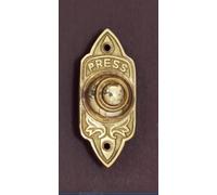 ACL Sonnette Filaire Laiton Massif Steampunk Sonnette de Porte Style Édouardien Victorien Sonnette Bouton poussoir Sonnette - (75mm)