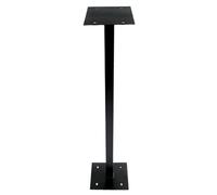 ACL Support de Montage sur Pilier pour boîtes aux Lettres - Design Durable, antirouille et résistant aux intempéries - Installation Facile en extérieur (Noir)