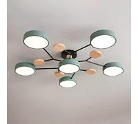 ACLBLK Moderne LED Plafonnier Bois Vert Semi Encastré Plafonnier 4/5/6 Molécule Nordique Gris Cercle Rond Acrylique Abat-Jour Blanc Luminaire Pour Salon Bureau Chambre Salle À Manger