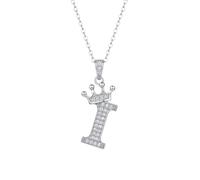 ACLCSHM Collier Pendentif Élégant En Forme De Lettre En Moissanite, Collier Clavicule En Argent Étincelant, Chaîne En Argent Sterling 925, Charmant Bijou D'Amitié Pour Femme I