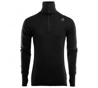 Aclima - Doublewool Polo Shirt Zip - Pull en laine mérinos - L - jet black / marengo