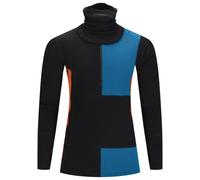 Aclima - Warmwool Hood Sweater Net - Pull en laine mérinos - S - jet black / corsair / gold flame