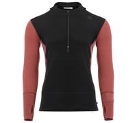 Aclima - Warmwool Hood Sweater Net - Pull en laine mérinos - XS - jet black / spiced apple