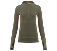 Aclima - Women's Warmwool Hoodsweater with Zip - Sweat à capuche en mérinos - S - olive night / spiced coral