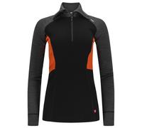 Aclima - Women's Warmwool Polo - Haut en mérinos - S - jet black / marengo / gold flame