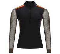 Aclima - WoolNet Hybrid Mockneck - Sous-vêtement mérinos - XS - jet black / tarmac / gold flame