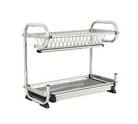 ACLips Double étagère en Acier Inoxydable 304, égouttoir pour Fournitures de Cuisine, Support de Rangement Mural Suspendu, Peut être monté au Mur