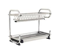 ACLips Double étagère en Acier Inoxydable 304, égouttoir pour Fournitures de Cuisine, Support de Rangement Mural Suspendu, Peut être monté au Mur