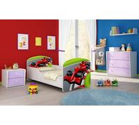 ACMA I Lit Enfant Bébé TIROIR Matelas sommier Gratuite Meubles pour Enfants (06 Formule 1, 180 x 80 cm)