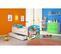 ACMA I Lit Enfant Bébé TIROIR Matelas sommier Gratuite Meubles pour Enfants (34 Ferme, 180 x 80 cm + tiroir)