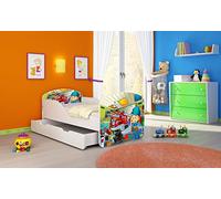 ACMA I Lit Enfant Bébé TIROIR Matelas sommier Gratuite Meubles pour Enfants (45 Mécanicien, 160 x 80 cm + tiroir)