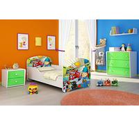 ACMA I Lit Enfant Bébé TIROIR Matelas sommier Gratuite Meubles pour Enfants (45 Mécanicien, 180 x 80 cm)