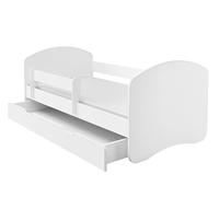 ACMA Lit Enfant Bébé II TIROIR Matelas Gratuite Blanc (140x70 cm + tiroirr, Blanc)