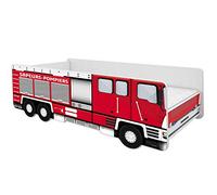 ACMA Lit d'enfant Bébé Toddler avec Matelas Voiture Sapeurs-Pompiers 140x70 160x80 (80 x 160 cm)
