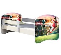 ACMA Lit enfant Bébé TIROIR MATELAS GRATUITE BLANC II (37 Joueur de foot 2, 180x80 cm)