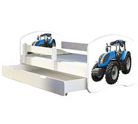 ACMA Lit enfant Bébé TIROIR MATELAS GRATUITE BLANC II (42 Tracteur, 140x70 cm + tiroir)