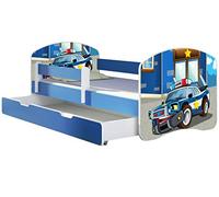 ACMA Lit Enfant Bébé TIROIR Matelas sommier Gratuite Bleu Meubles pour Enfants II (38 Police, 160 x 80 cm + tiroir)