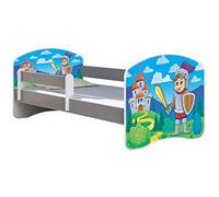 ACMA Lit Enfant Bébé TIROIR Matelas sommier Gratuite Gris Meubles pour Enfants II (32 Chevalier, 160 x 80 cm)