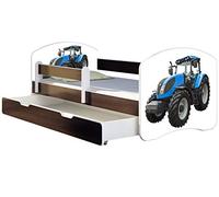 ACMA Lit Enfant Bébé TIROIR Matelas sommier Gratuite WENGE Meubles pour Enfants II (42 Tracteur, 180 x 80 cm + tiroir)