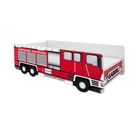 ACMA Lit enfant Bébé Toddler avec Matelas Sommier Voiture Sapeurs-Pompiers 160x80 cm + prénom