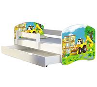 ACMA Lit Enfant Junior TIROIR Matelas Gratuite Blanc II (20 Pelleteuse, 180x80 cm + tiroir)