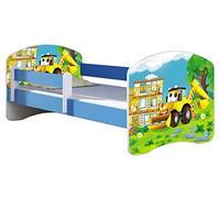 ACMA Lit Enfant Junior TIROIR Matelas sommier Gratuite Bleu Meubles pour Enfants II (20 Pelleteuse, 140 x 70 cm)