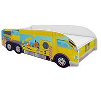 ACMA Lit pour enfant - Sommier à lattes - Camion - Pour chambre à coucher - 140 x 70 cm - 160 x 80 cm - Avec matelas - 02