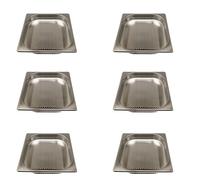 AcMax Gastronorm Lot de 6 récipients gastronormes GN 1/2 en acier inoxydable 2,5 l Profondeur 40 mm Perforés