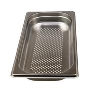 AcMax Récipient gastronorme GN 1/3 en acier inoxydable - 1,5 l - Profondeur : 40 mm - Perforé.