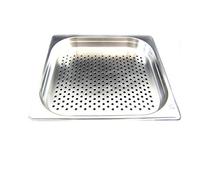 AcMax Récipient gastronorme GN 2/3 - Bac Acier Inoxydable - 2,3 l - Profondeur : 40 mm - Perforé