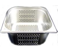 AcMax Récipient gastronorme GN 2/3 - En acier inoxydable - 12,5 l - Profondeur : 200 mm - Perforé