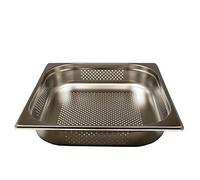 AcMax Récipient gastronorme GN 2/3 - En acier inoxydable - 4 l - Profondeur : 65 mm - Perforé