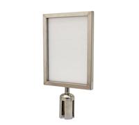 AcMax Support de plaque A4 en aluminium argenté