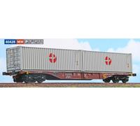 ACME 40428 Échelle HO Wagon Intermodal Type SGNS TOUAX Chargé Avec Deux Bulk