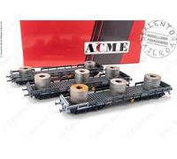 Acme 45131 Set De 3 Wagons Marchandises ITALSIDER SPA À Six Essieux Époque IV V