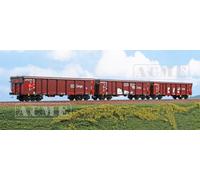 ACME 45198 Set De 3 Wagons De Marchandises Tamns895 HO 1:87 DC Marron