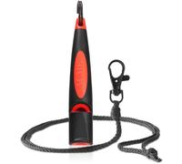 ACME Alpha 210,5 Sifflet pour Chien avec Bande de sifflet en Noir Mat | Version améliorée | Idéal pour Le Rappel | Grande portée | Nouvelle Prise | Norme de fréquence (Noir/Orange DG)