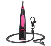 ACME Sifflet pour chien n° 210,5 (mise à jour 2023) avec bande de sifflet en noir mat - Alpha - Idéal pour le rappel - Grande portée - Norme de fréquence (noir/rose DG Pink)