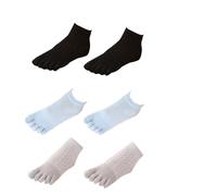 ACMEDE 1-9 Ans Chaussettes d'orteils garçons Filles Chaussettes d'été fines en coton Mesh Chaussettes de course pour Enfants, 6 Paires Chaussettes à Doigts Socquettes de sport Chaussettes Bas Moyen