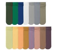 ACMEDE 15 Paires Chaussettes d'équipage douillettes femmes Chaussettes de loisirs Chaussettes de course souples Chaussettes d'été avec un design sans talon Mollets Chaussettes de sport EU 35-42