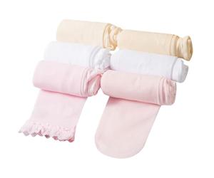 ACMEDE 2-10 ans Collants de danse filles Opaque, lot de 6 collant de ballet avec pieds, collants semi-opaques unis fille leggings Collant pour l'école, la danse, le ballet